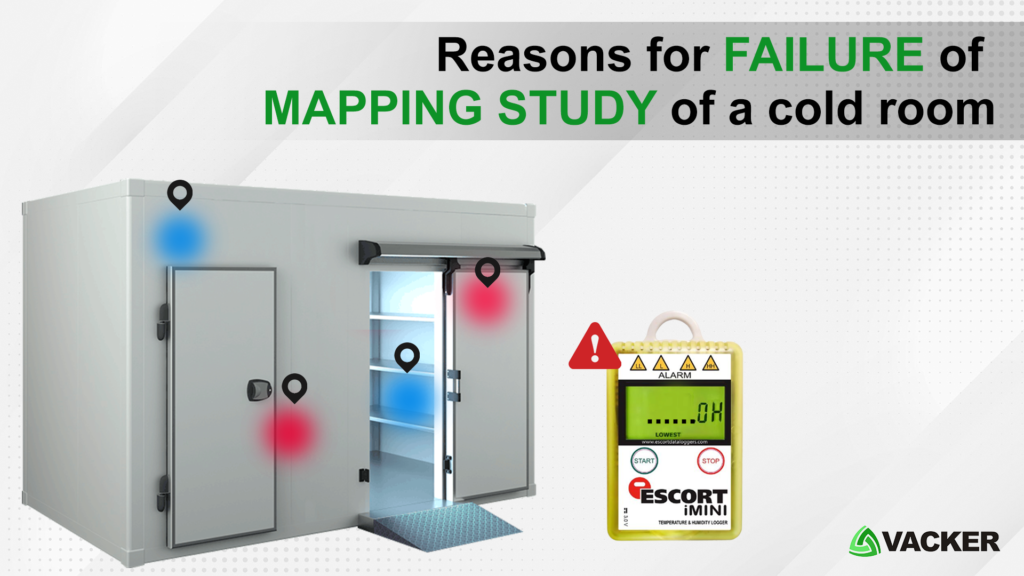 Reasons for failure of mapping study of a cold room